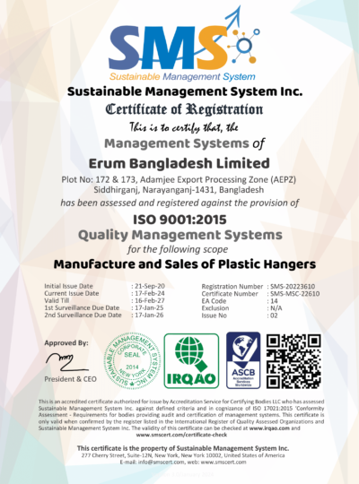 ISO 9001 Certificate of Erum Bangladesh Limited_Issue 2.0_2024-1